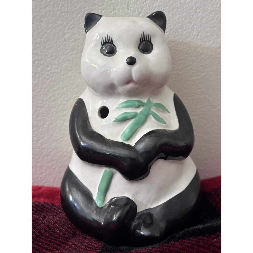 Vintage Benihana Panda Bear Bamboo Ceramic Tiki Mug Cup Drink Decor 6"